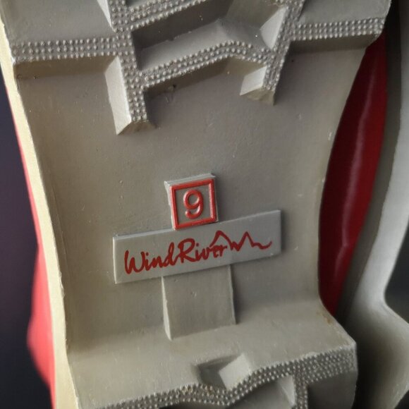 Wind River Downpour Ladies Size 9 Red Lace Front Rubber Boots - Picture 6 of 8